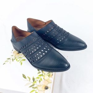 Mi.iM Black Leather Convertible Loafer Mules NWB